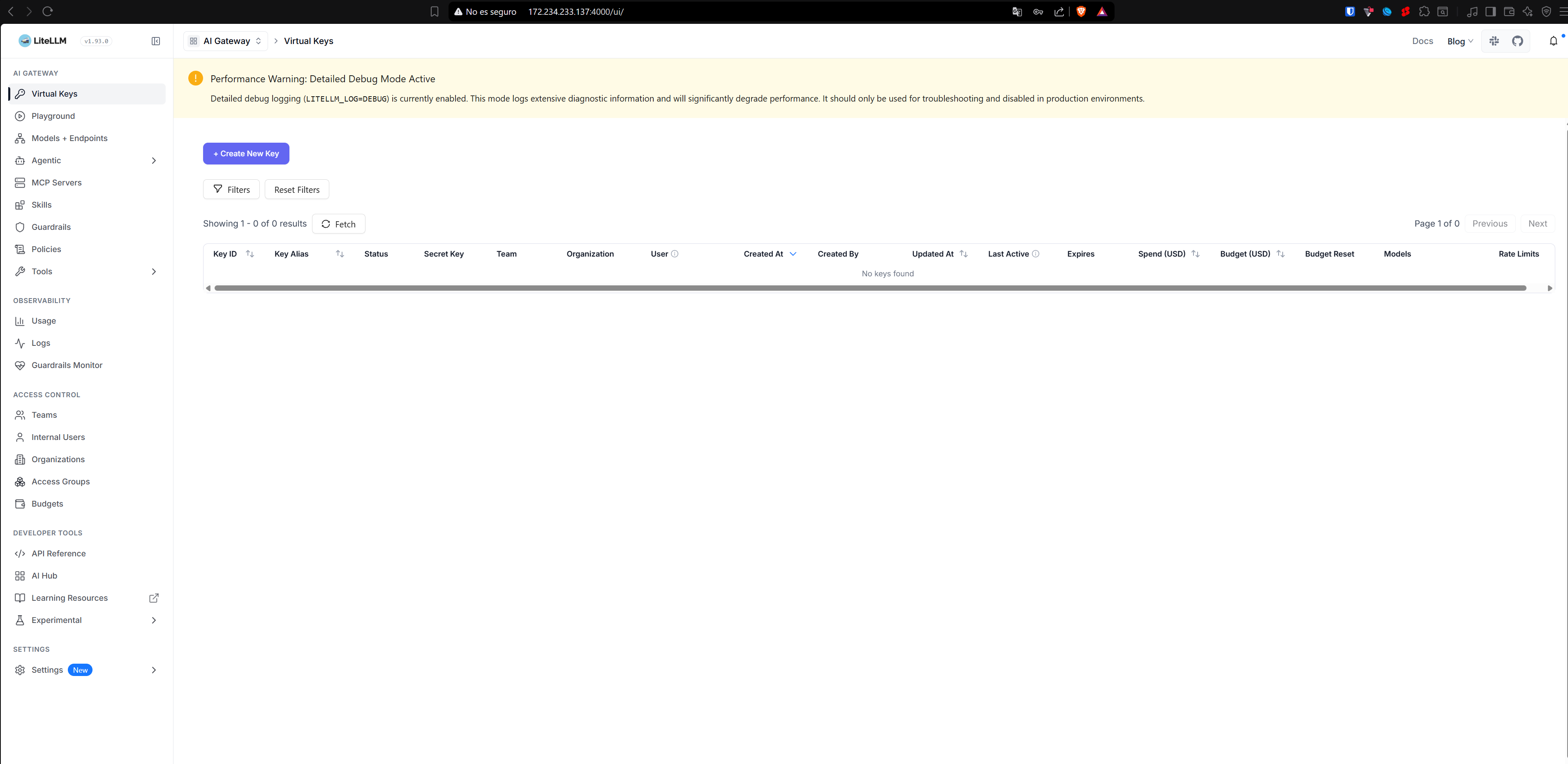 Dashboard de LiteLLM